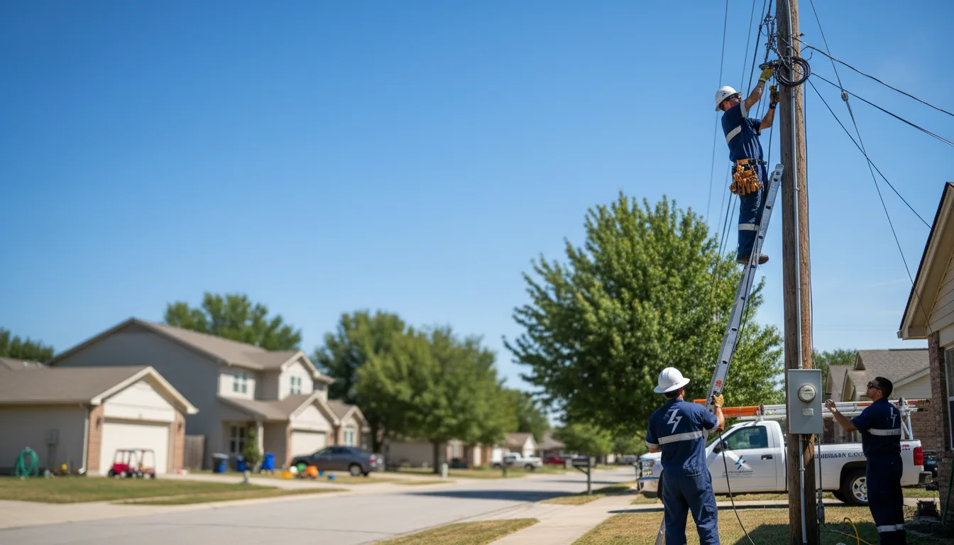Residential electrician providing installation services in Columbus, WI